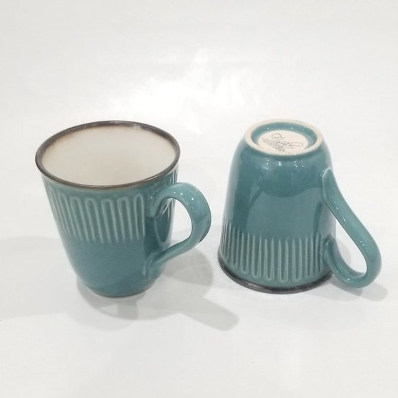 Fisher - Stoneware Mugs - Teal - 2 each - Picture 3 of 11